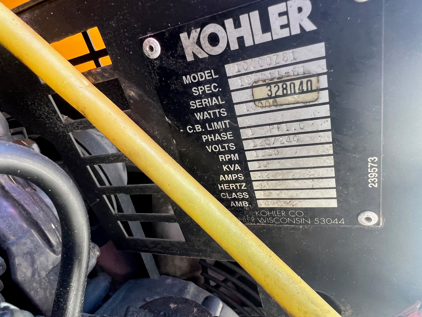 10KW CKH4310 Portable Diesel Generator Kubota V1305 Engine 120V TESTED