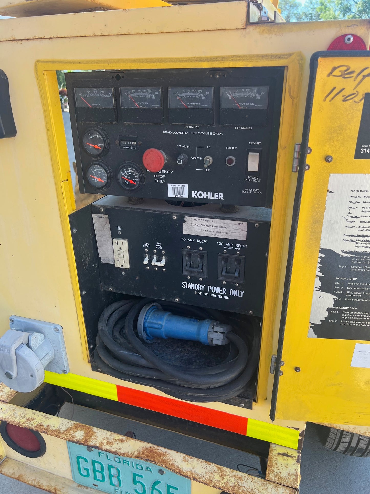 10KW CKH4310 Portable Diesel Generator Kubota V1305 Engine 120V TESTED