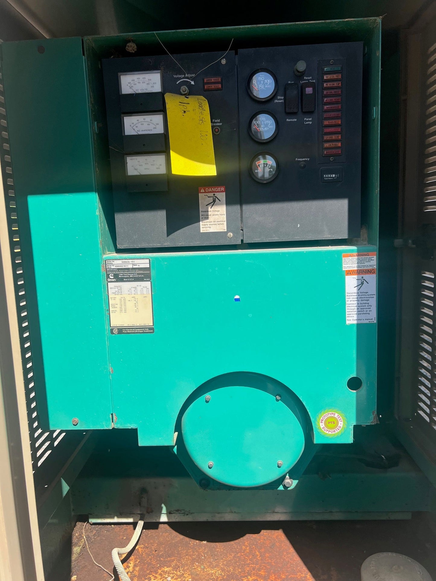 50KW Onan 4BT Cummins Diesel Generator '99 1126hrs Tested