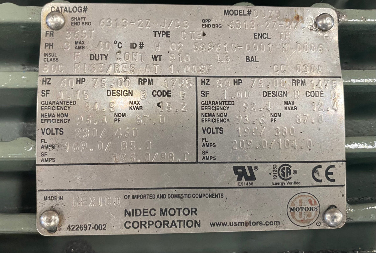 Rebuilt DU79 Electric Motor - DPC1131