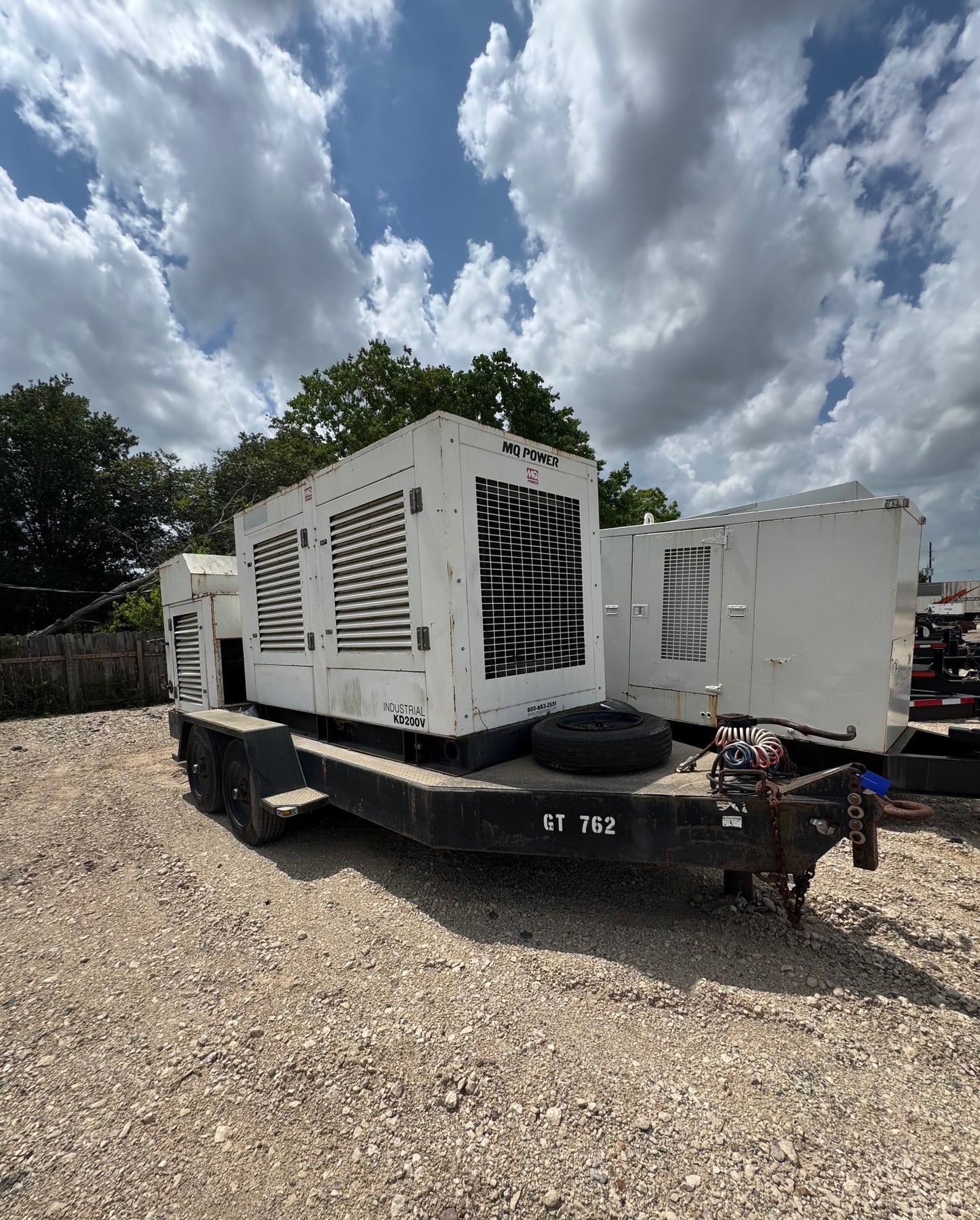 AS-IS 180KW KD200V MQ Volvo Penta Generator Set Trailer & On Board Air Compressor ALL