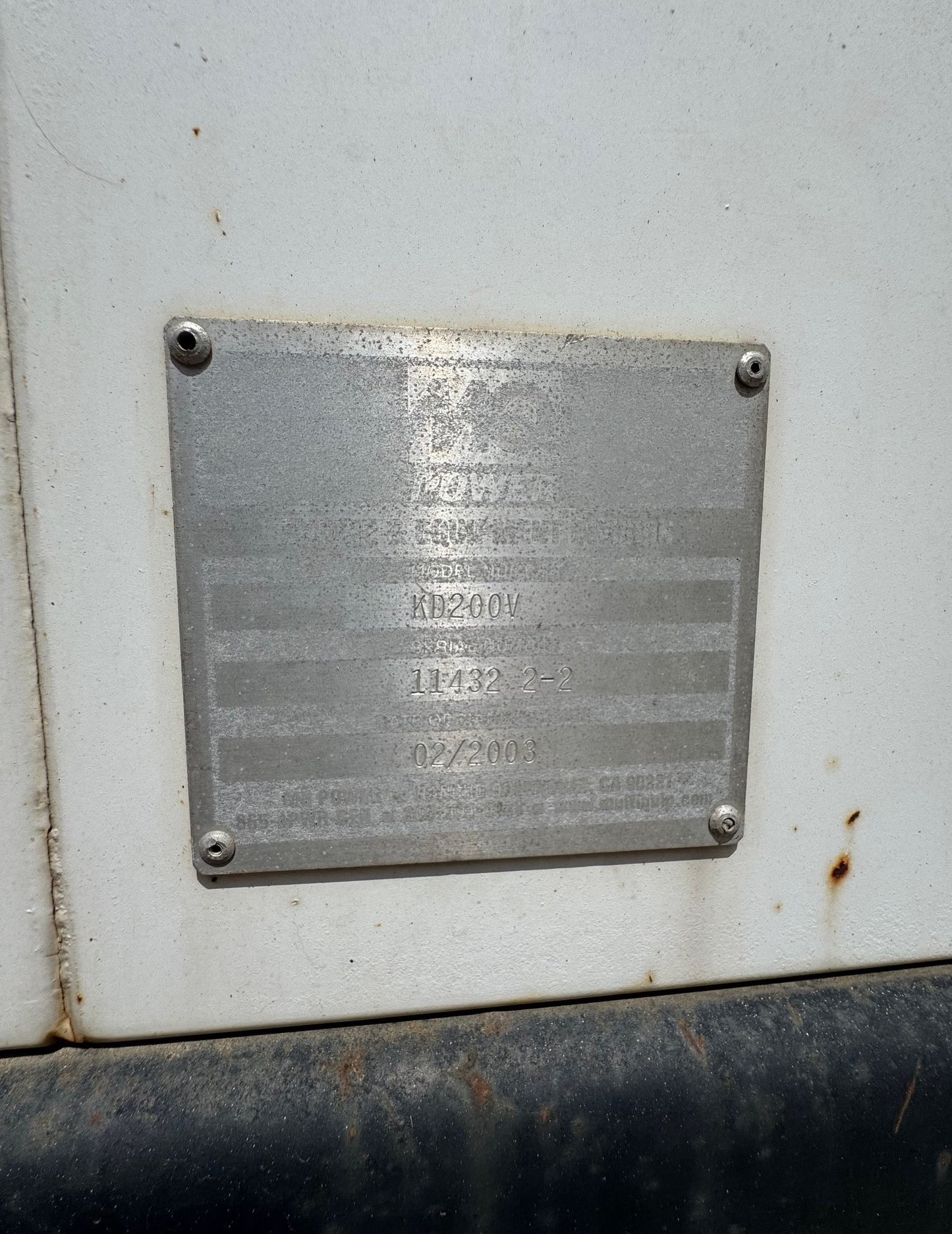 AS-IS 180KW KD200V MQ Volvo Penta Generator Set Trailer & On Board Air Compressor ALL