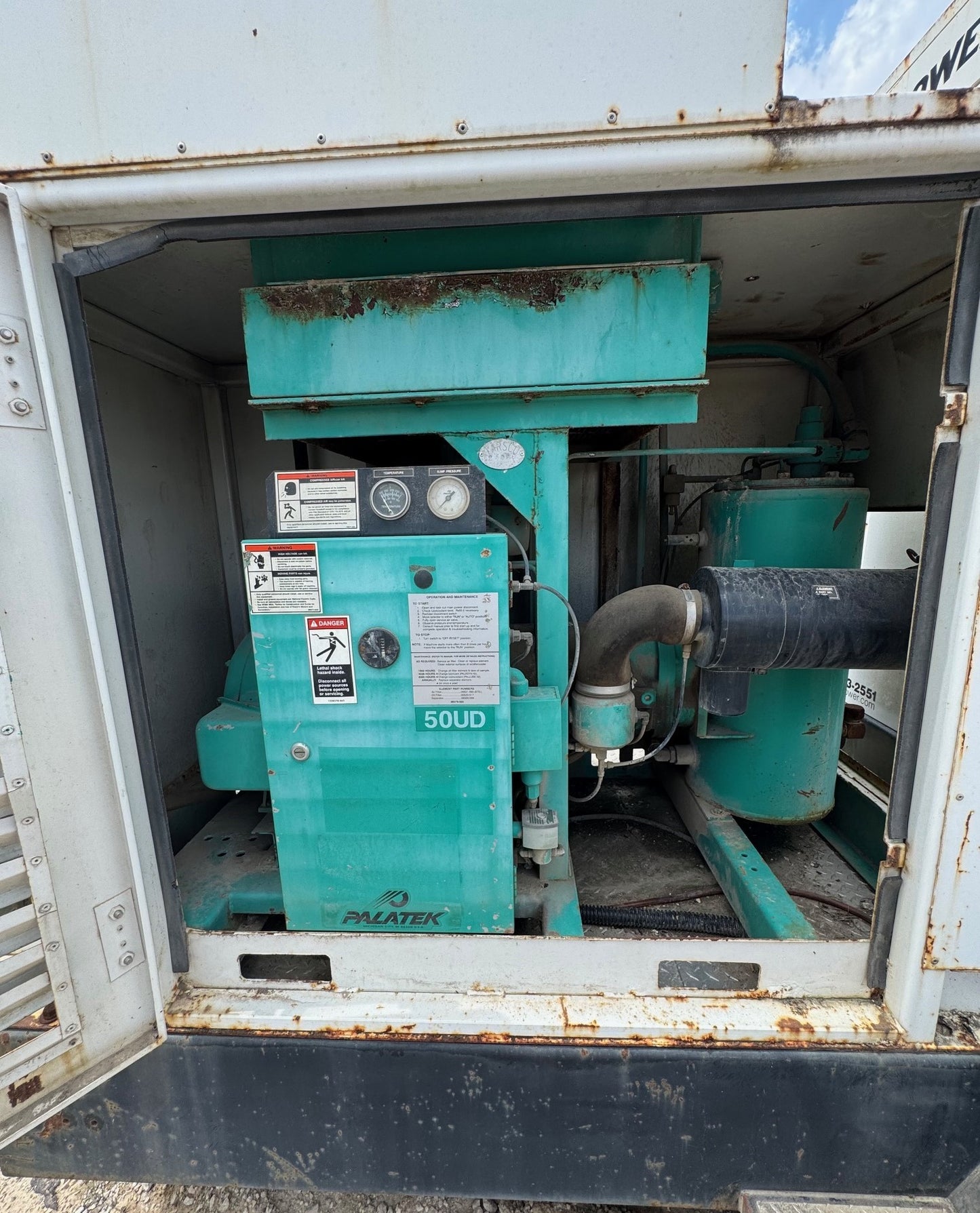 AS-IS 180KW KD200V MQ Volvo Penta Generator Set Trailer & On Board Air Compressor ALL