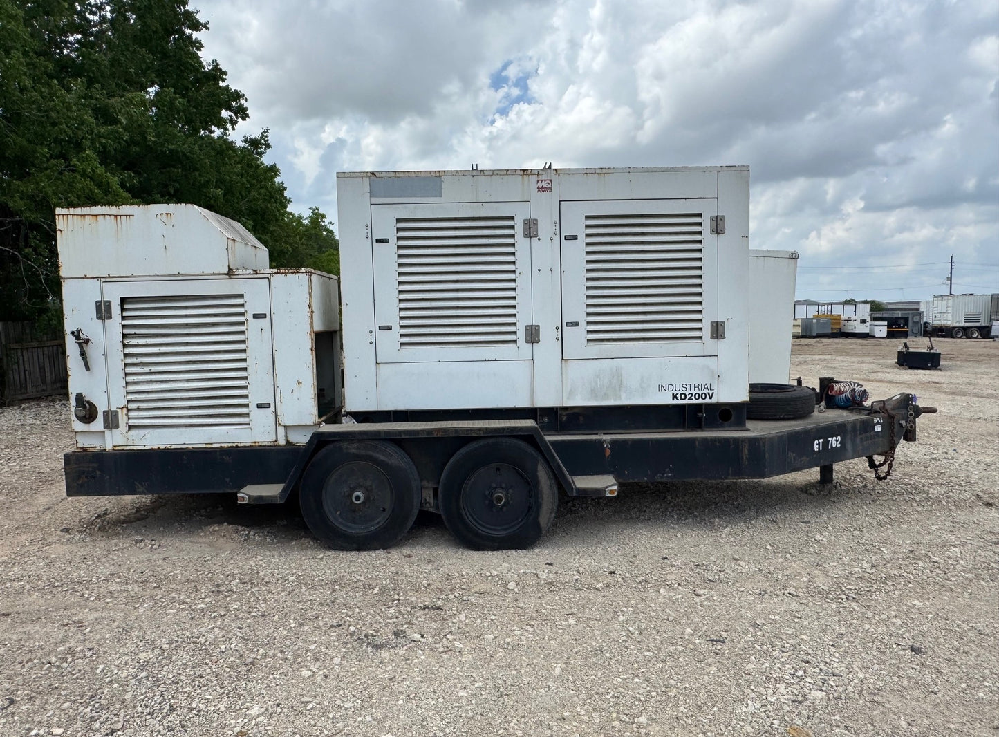 AS-IS 180KW KD200V MQ Volvo Penta Generator Set Trailer & On Board Air Compressor ALL