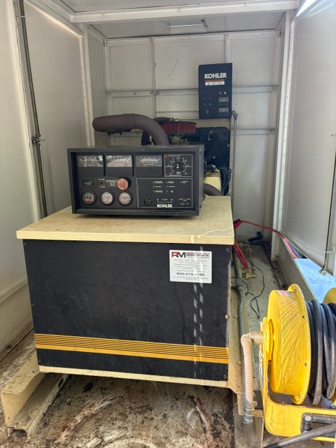 Kohler Ford 50RZ 50kW Standby Generator 49kW Nat Gas LP 1/3ph on Trailer 151hrs