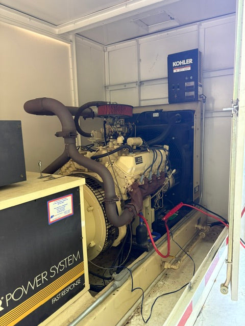 Kohler Ford 50RZ 50kW Standby Generator 49kW Nat Gas LP 1/3ph on Trailer 151hrs
