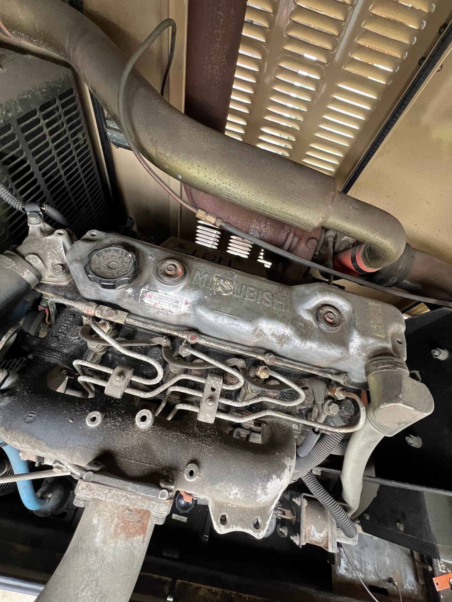 80KW Generac Diesel Generator & ATS SD0080 3ph Mitsubishi 3.9L '03