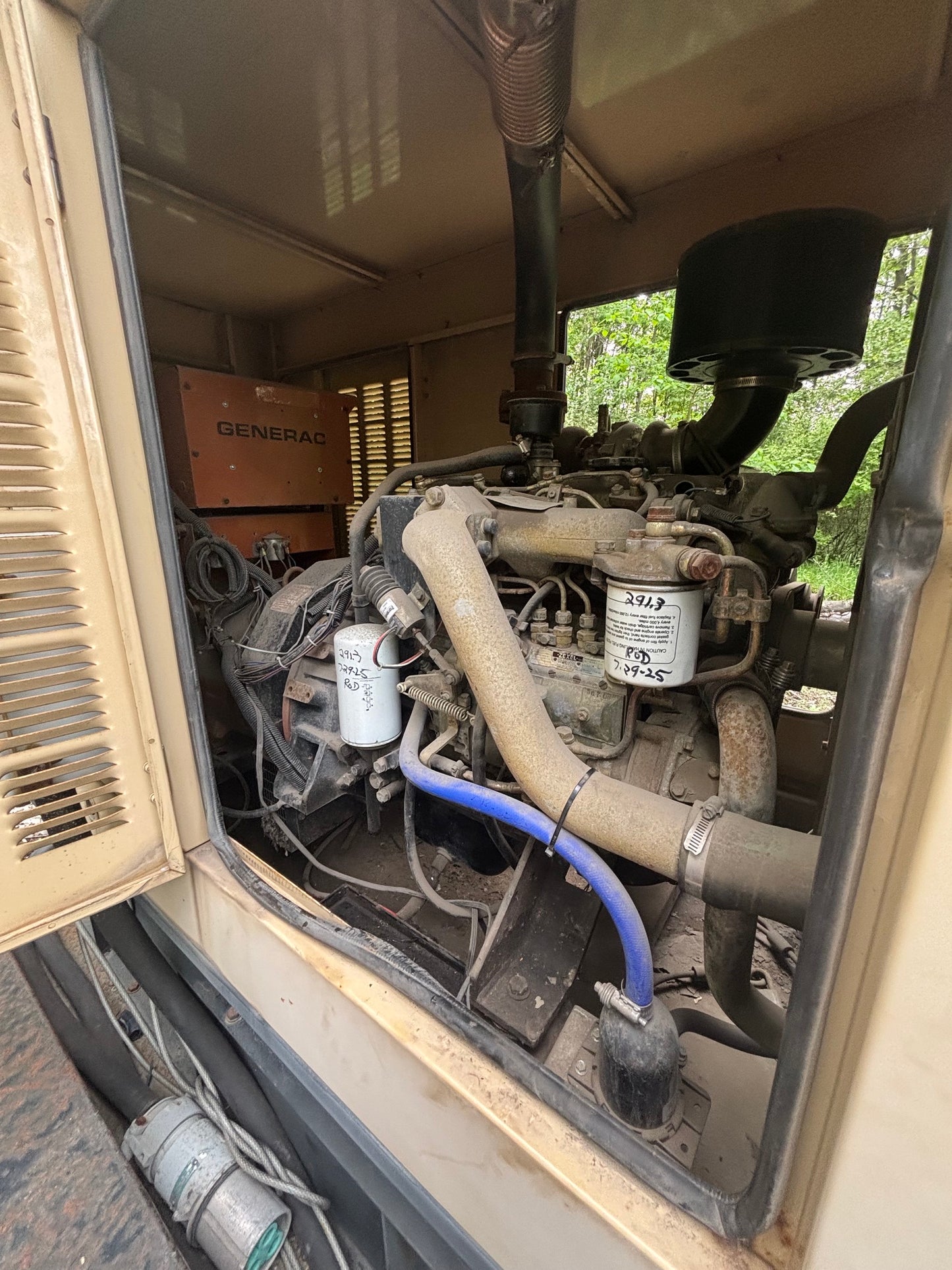 Generac 50kW Diesel Generator Daewoo SD050 1/3PH 292Hrs w/ Trailer TESTED w/ VIDEO