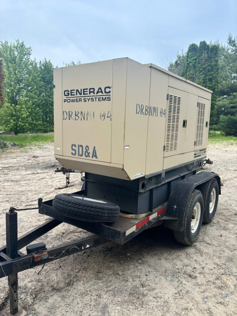 Generac 50kW Diesel Generator Daewoo SD050 1/3PH 381Hrs w/ Trailer TESTED w/ VIDEO
