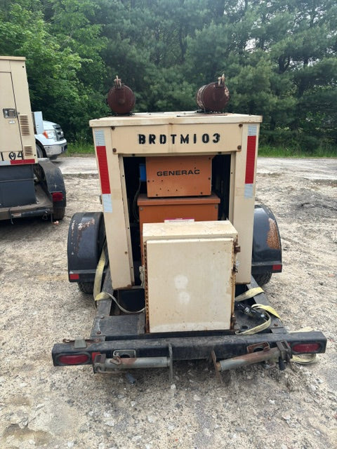 Generac 50kW Towable Mobile Generator 50kW 1/3PH LP Gas Trailer TESTED w/ VIDEO