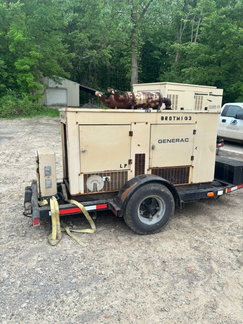 Generac 50kW Towable Mobile Generator 50kW 1/3PH LP Gas Trailer TESTED w/ VIDEO