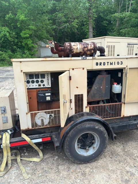 Generac 50kW Towable Mobile Generator 50kW 1/3PH LP Gas Trailer TESTED w/ VIDEO