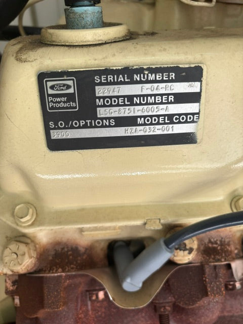 Kohler Ford 50RZ 50kW Standby Generator 49kW Nat Gas LP 1/3ph on Trailer 151hrs