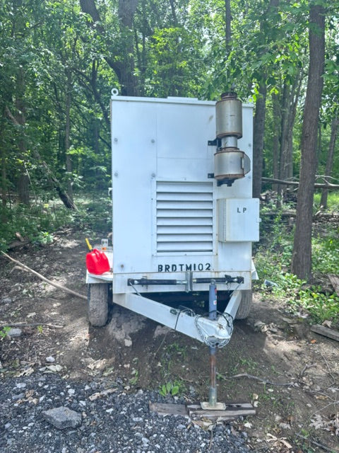 Kohler Ford 50RZ 50kW Standby Generator 49kW Nat Gas LP 1/3ph on Trailer 151hrs
