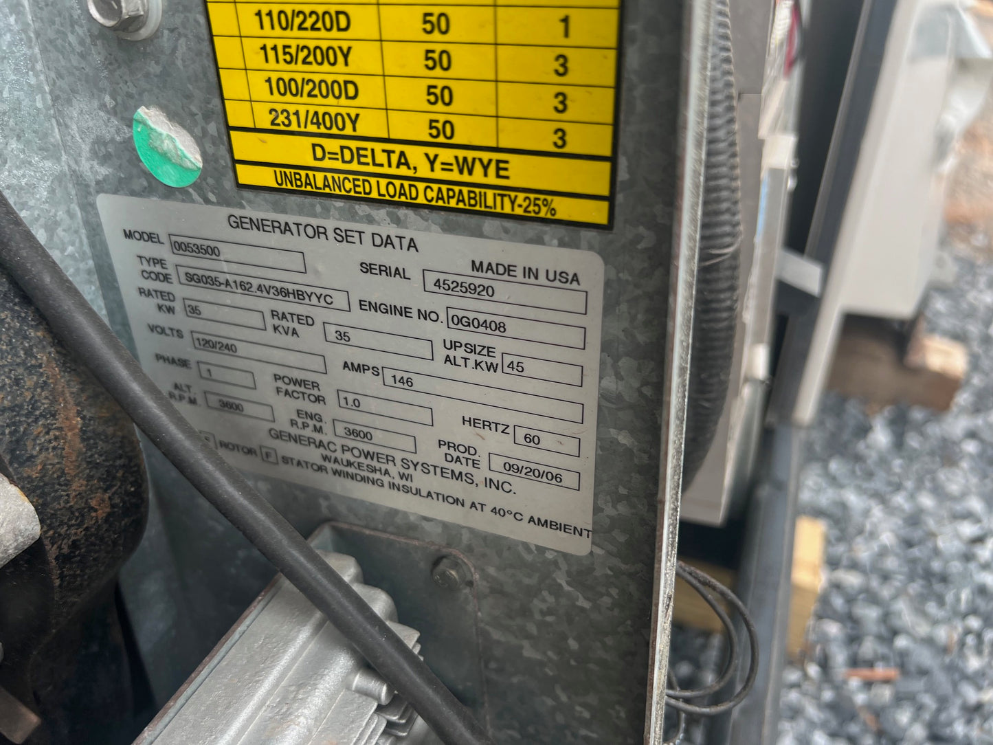 35KW Generac Generator Mitsubishi Engine Parts Only No Doors or Controls Good Engines-17522