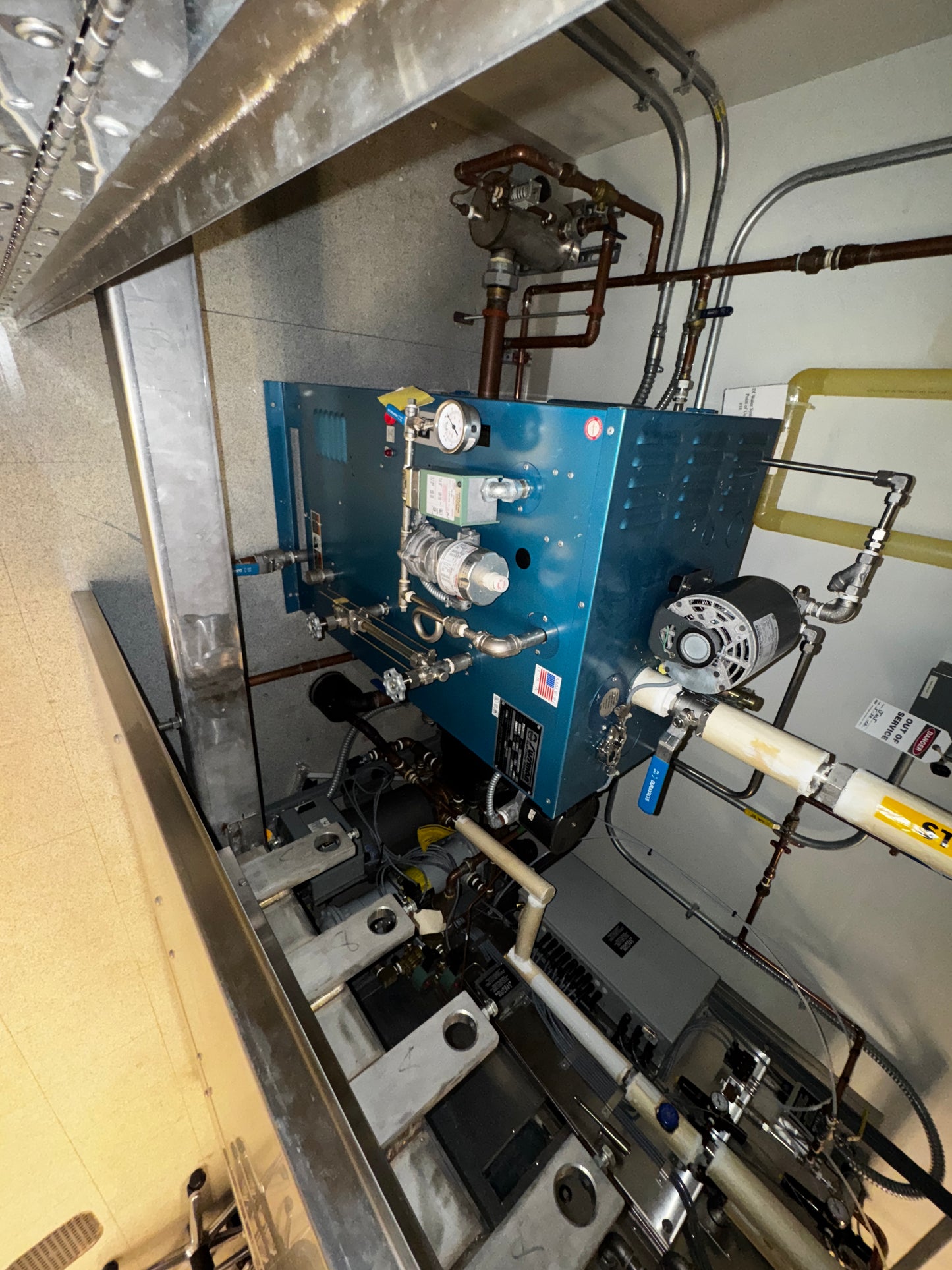 Primus Sterilizer w/ Sussman SSB54 Steam Boiler 54kW 480V Pressure Vessel Sterilizer Autoclave