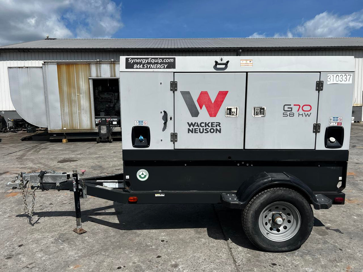 Wacker Neuson G70 58kW Portable Diesel Generator Kohler 511 Hrs