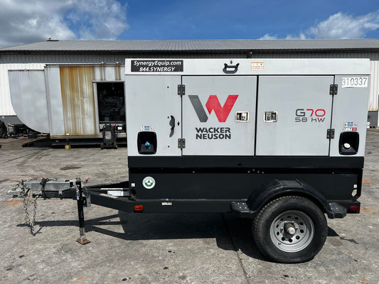 Wacker Neuson G70 58kW Portable Diesel Generator Kohler 511 Hrs