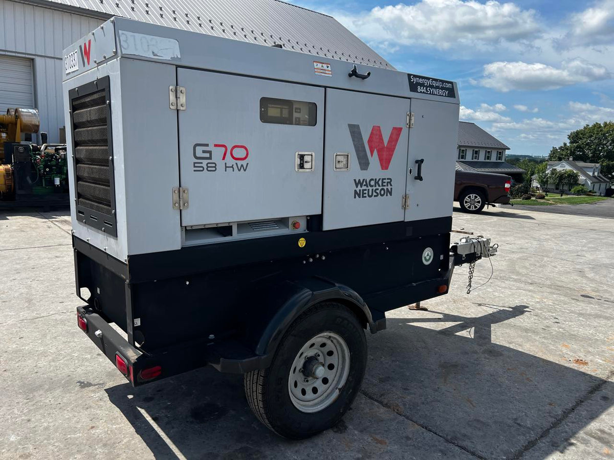 Wacker Neuson G70 58kW Portable Diesel Generator Kohler 511 Hrs