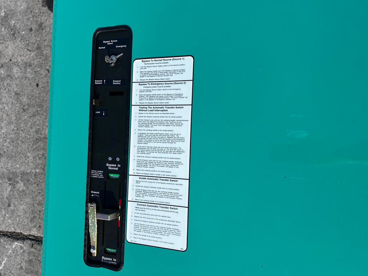 800 Amp Cummins/Onan Automatic Transfer Switch with Isolation By Pass. Nema 1 Enclosure - DSLP1444