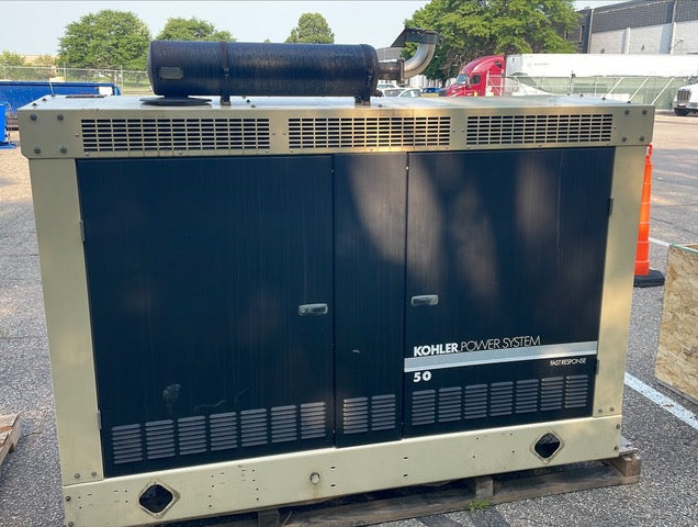 Kohler 50RZG 55kW LP Propane Generator 120/240V 1/3 Phase Enclosed Standby Power