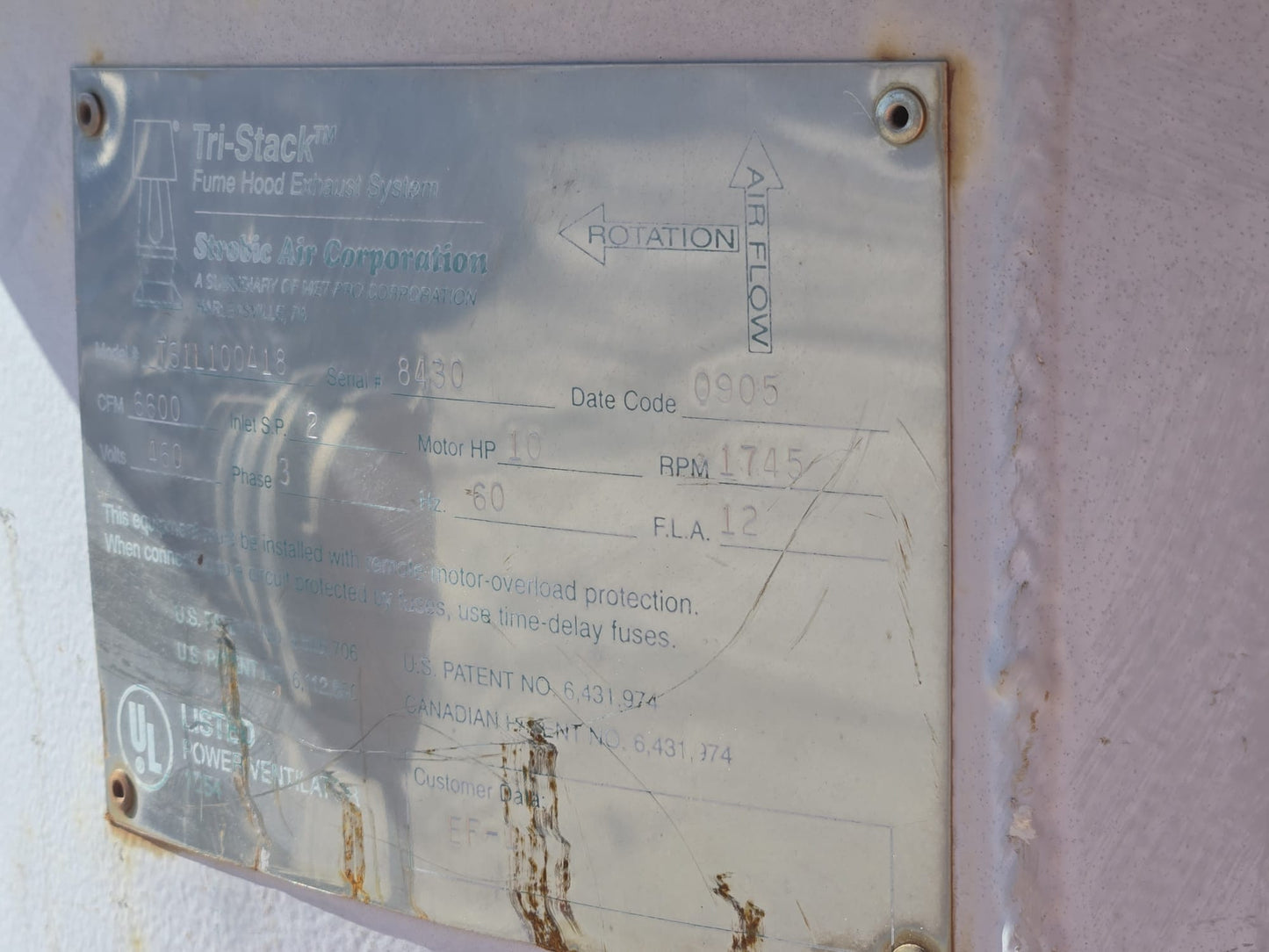 Industrial Strobic Air Rooftop Exhaust Fan