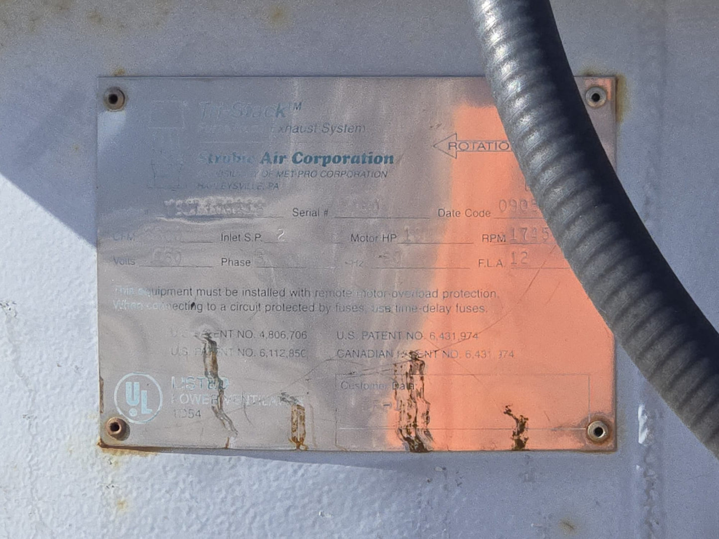 Industrial Strobic Air Rooftop Exhaust Fan