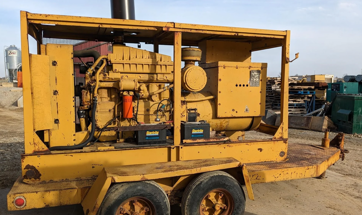 CATERPILLAR 155KW Prime 1985 CAT 3306 Diesel Towable Genset 4,716hrs TESTED