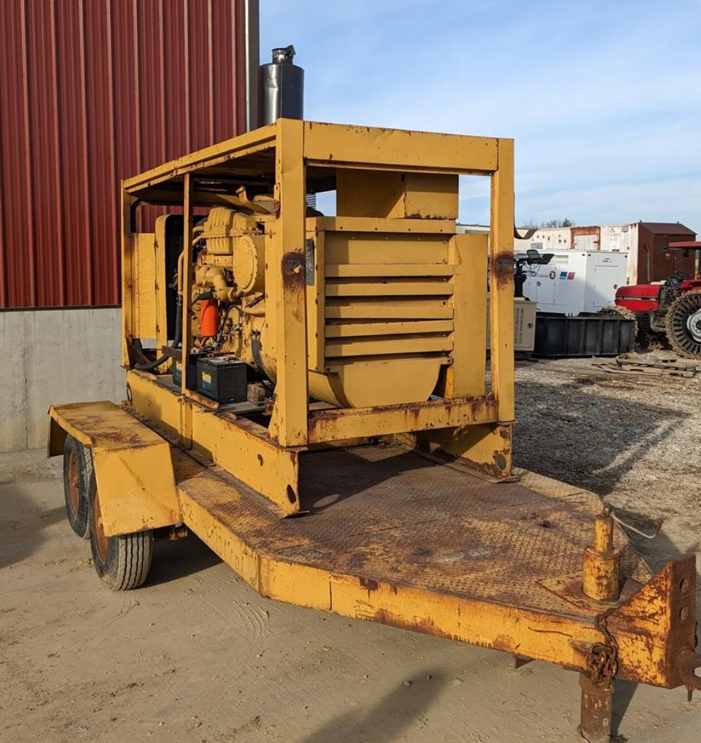 CATERPILLAR 155KW Prime 1985 CAT 3306 Diesel Towable Genset 4,716hrs TESTED