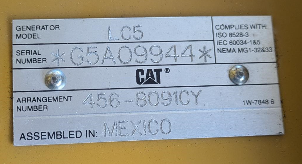 2018 Caterpillar D200-2 Diesel Generator 200kW 3-Phase / 150kW 1-Phase Cat C7.1 Engine 122hrs Quiet Enclosure 1640 Gal Tank