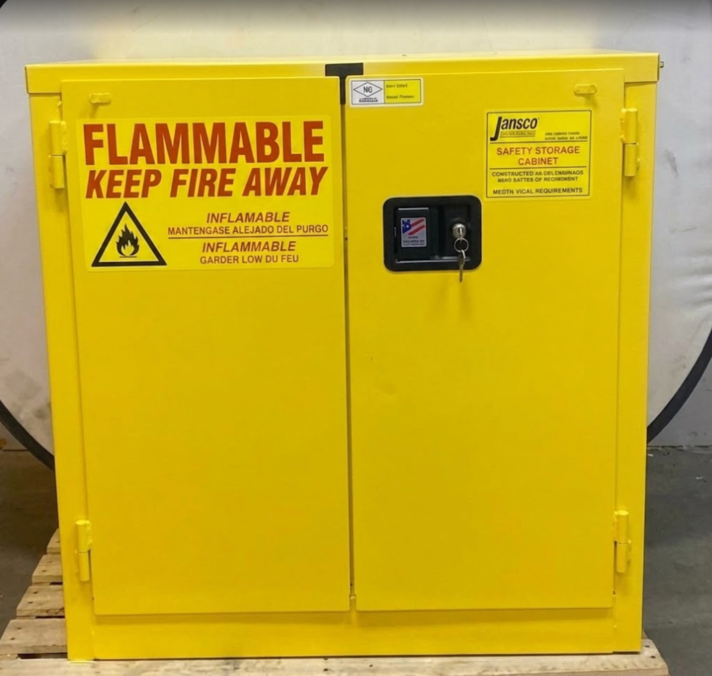 JAMCO 22 Gallon Flammable Storage Cabinet 35" Lab Casework