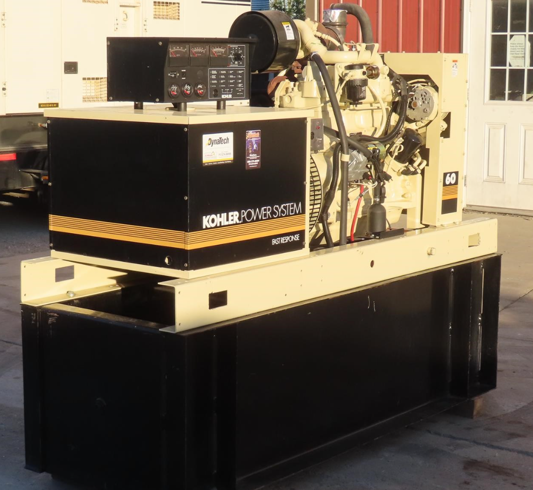 2000 60kW Kohler Diesel Generator John Deere 662hrs