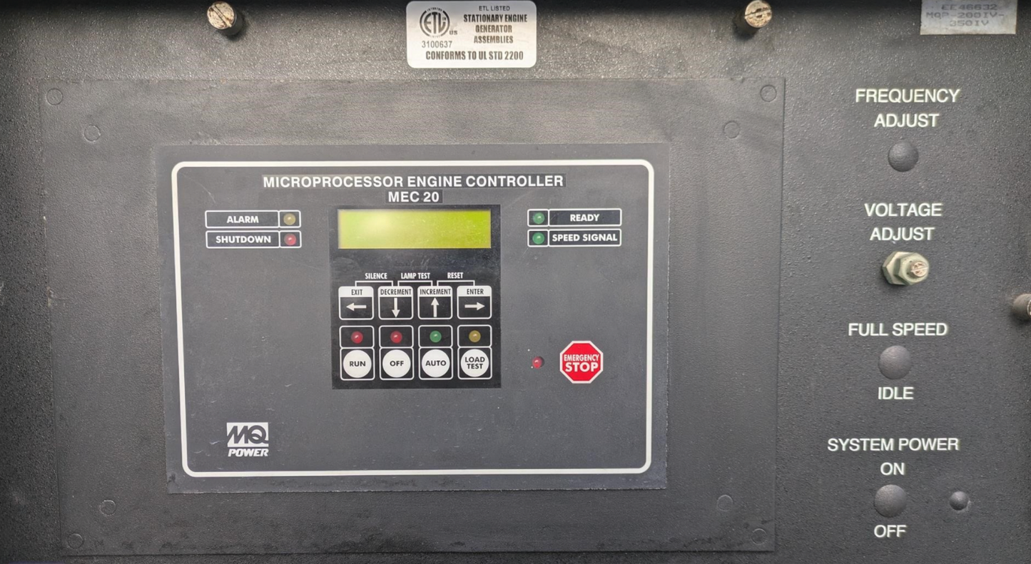 250KW Multiquip MQP250IV Diesel Generator 277/480 56HRS TESTED