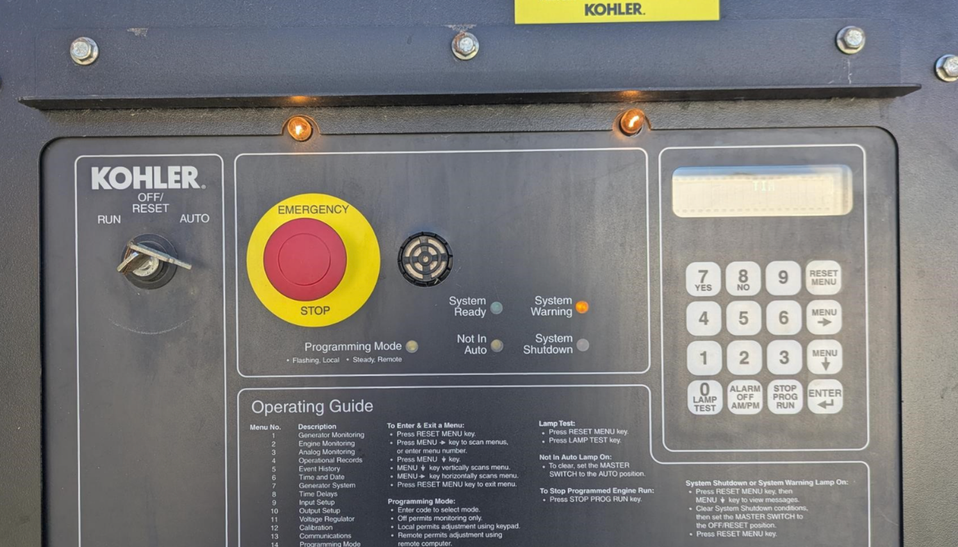 350KW Kohler 350ROZJ Diesel Generator 3ph 277/480 252Hrs '13 TESTED
