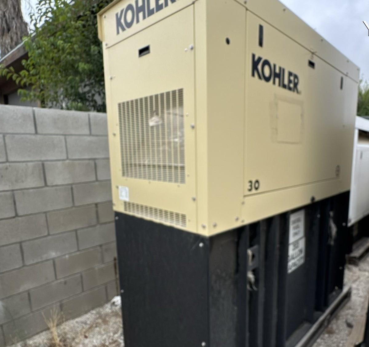 Kohler 30REOZK 30 kW Diesel Generator 120/240V 1PH Sound Enclosed 203 Gal Tank