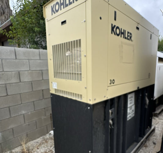 Kohler 30REOZK 30 kW Diesel Generator 120/240V 1PH Sound Enclosed 203 Gal Tank