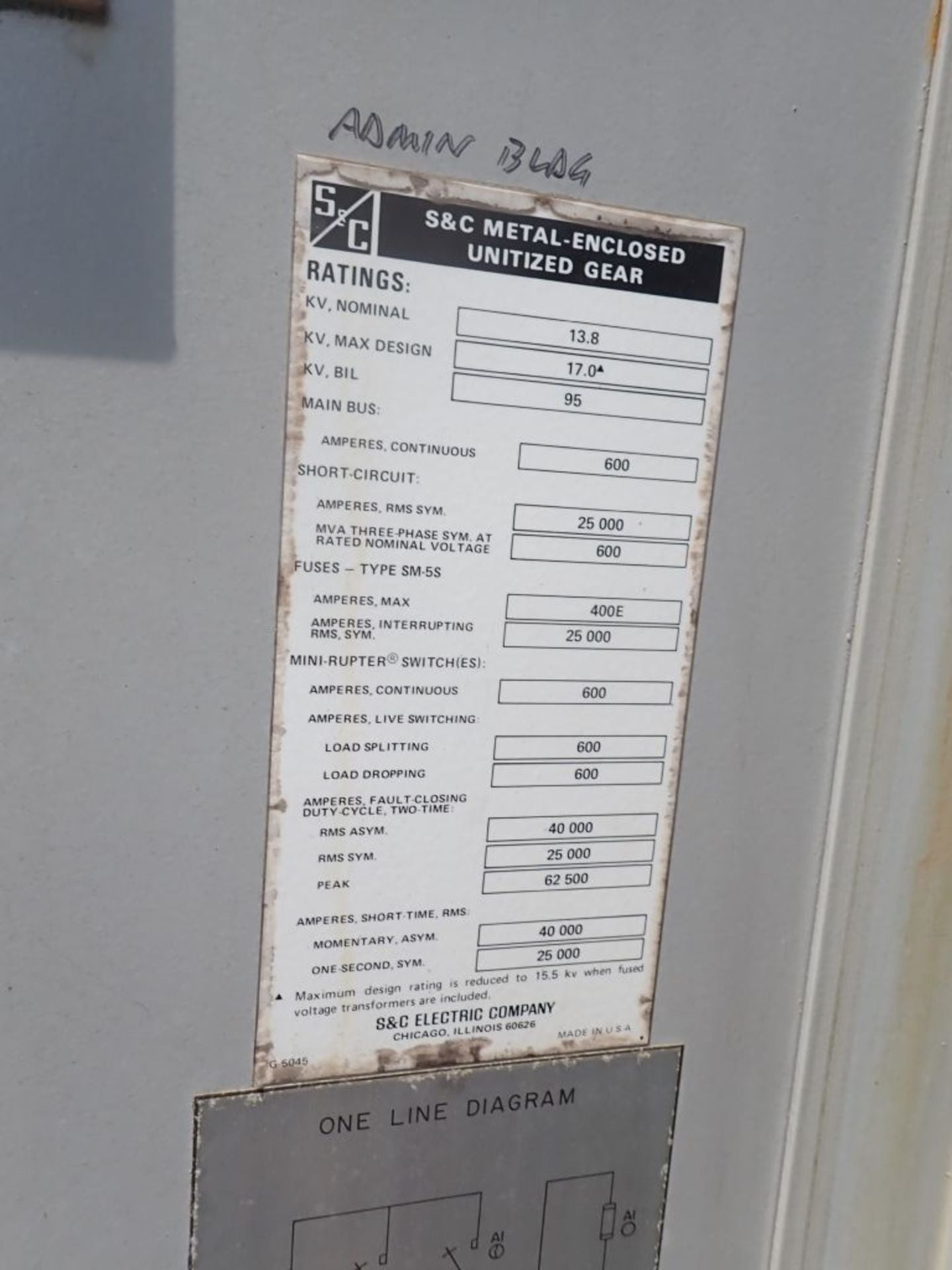 S&C 13.8KV Pad-Mount Switch Cat No. CD616912-5100, 13.8KV, 600A (SKU: 110105)
