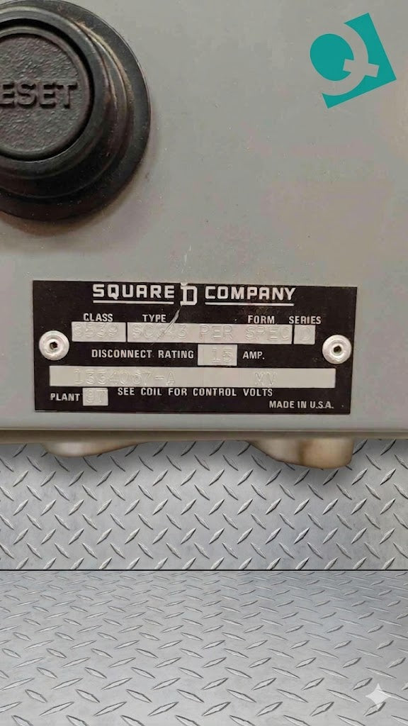 Square D Starter NEMA Size 1 Circuit Breaker 15A 1334067A(103401)