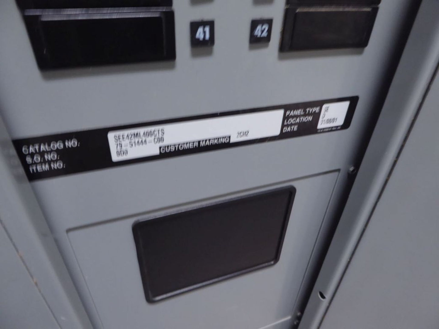 Siemens SEE42ML400CTS Panelboard 277/480v with Circuit Breakers