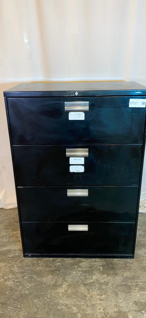 HON 4-Tiered Filing Cabinet Black(S6LLST2108)