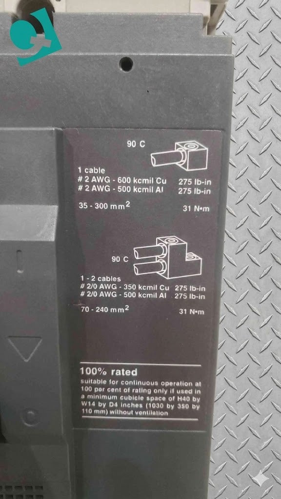 Merlin Gerin 160/400A 600V Breaker NSJ400H STR trip unit(SKU: 111870)