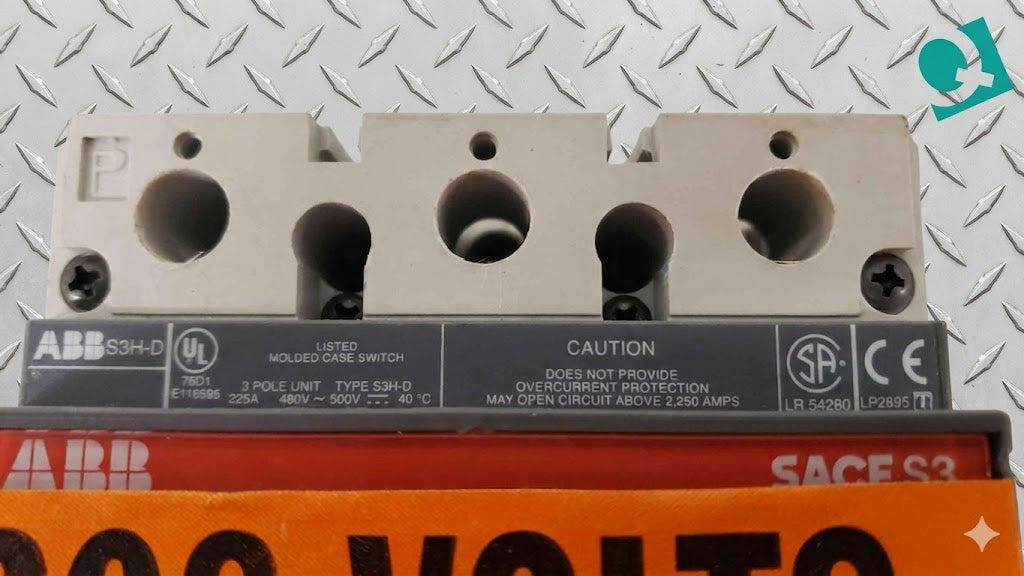 ABB SACE S3 225A 3 Pole Breaker OM-1374(104774)