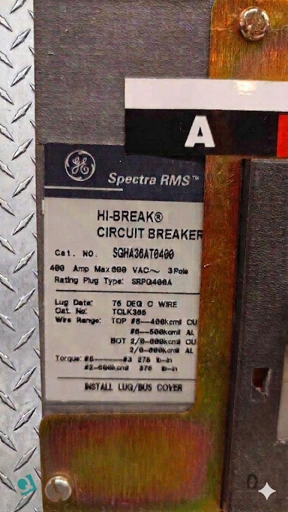 Spectra RMS HiBreak Circuit Breaker 400A SGHA36AT0400 (SKU:3643AA)