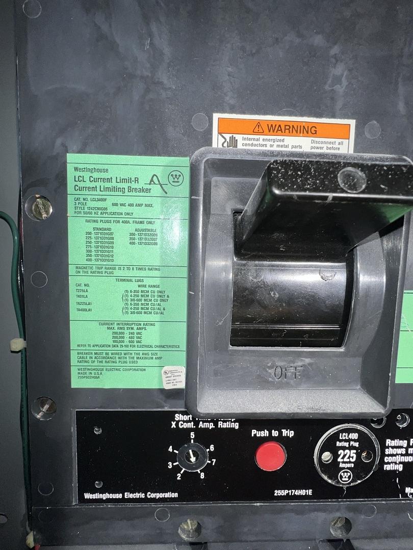 PRL2 225A 480/208V Panelboard W/ Main 42 Circuit Neut. 400A (S6LLST13230)