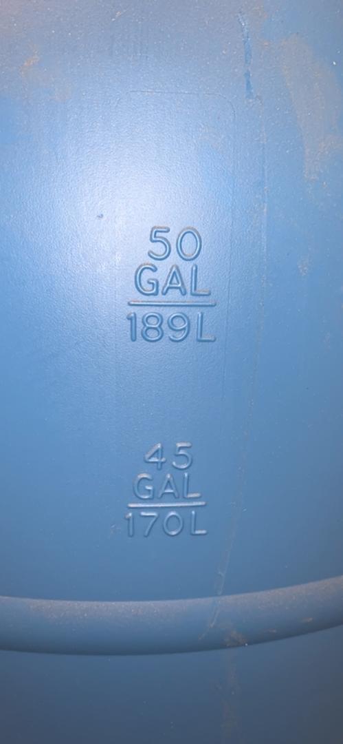 50 Gal Plastic Liquid Storage Drum Container w/ Lid(S6LLST6415)