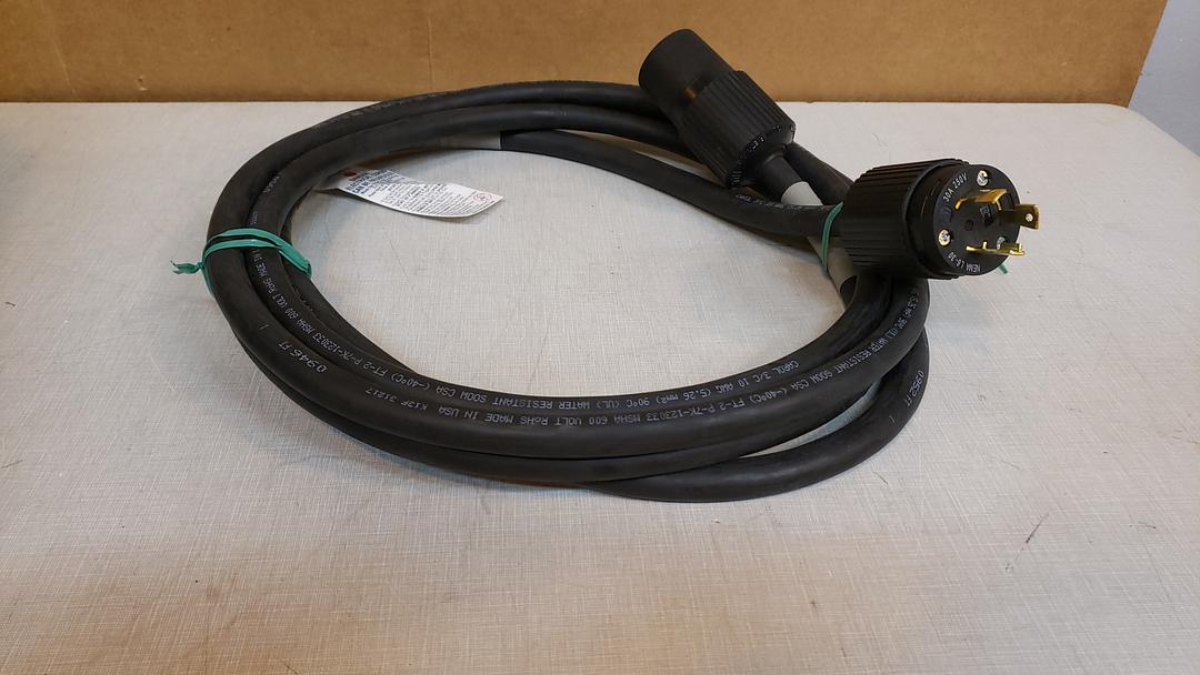 Lot of 4 HUBBELL 15' Extension CABLE L6-30 30A 250V(S6LLST8090)