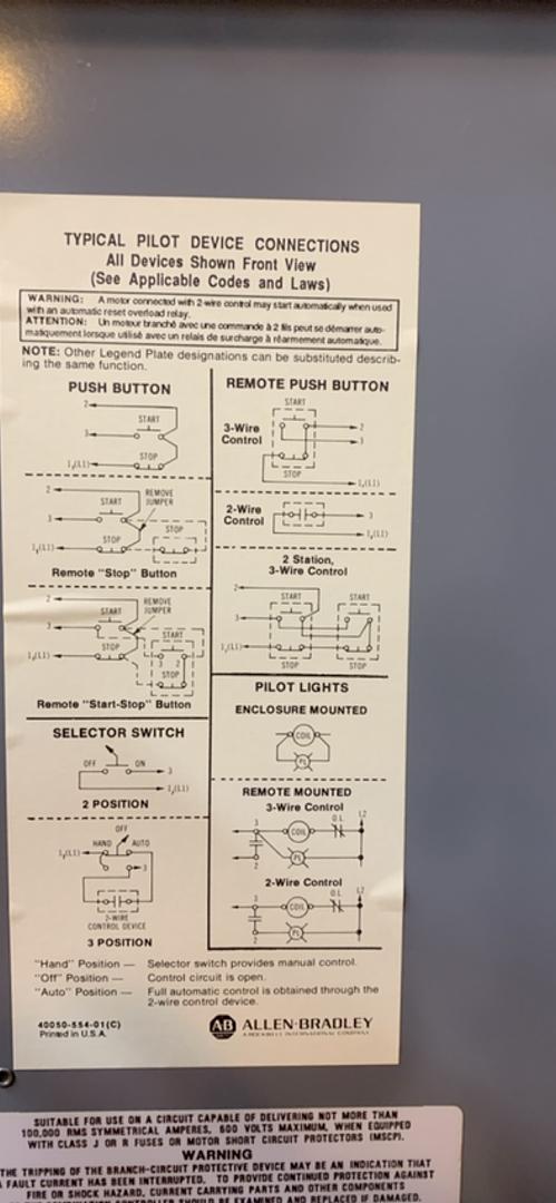 Allen-Bradley Bulletin 512 Combination Starter 509-DOD Switch S6LLST10572(S6LLST10572)