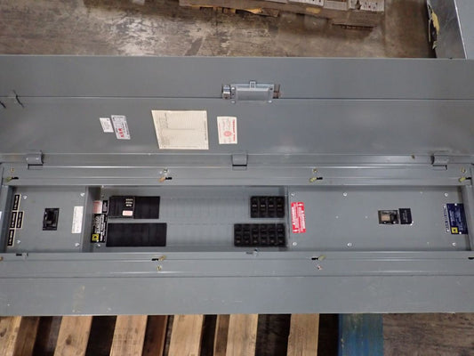 Square D 225A NEHB NEHB-424-2SF3125, 225A, 480Y/277V, 3PH Panelboard w/ Circuit Breakers & 2 Mains