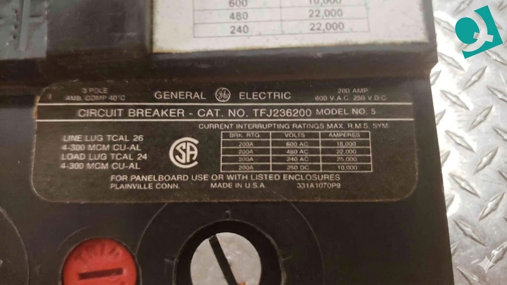 GE 200A 600VAC 3 Pole Breaker TFJ236200 (SKU: 108465)