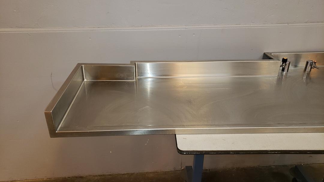 6' Stainless Steel Sink Top w/ Fixtures & Backsplash(S6LLST10116)